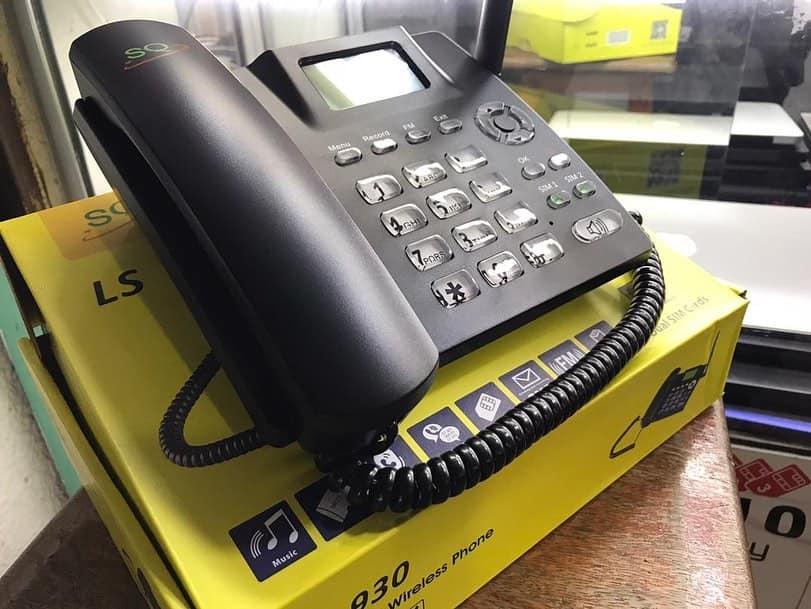 SQ LS 930 Fixed Wireless Landline Phone White GSM SMS FM Micro SD Sound