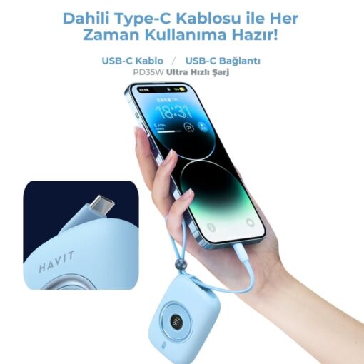 Havit PB5214 10,000mAh PD 35W Fast Charging Power Bank - Image 5