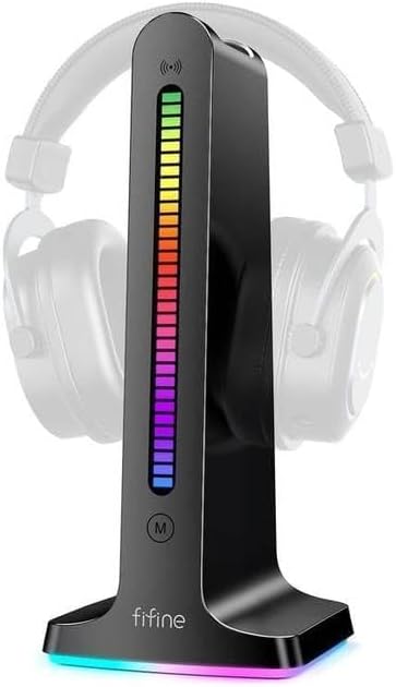 RGB Dynamic Sound Lighting Headphone Stand with Cable - Image 6