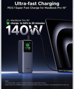 Alternative view of UGREEN Nexode 25000mAh 200W PD 3.1 TFT 3-Port Power Bank