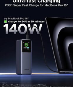 UGREEN Nexode 25000mAh 200W PD 3.1 TFT 3-Port Power Bank - Image 11