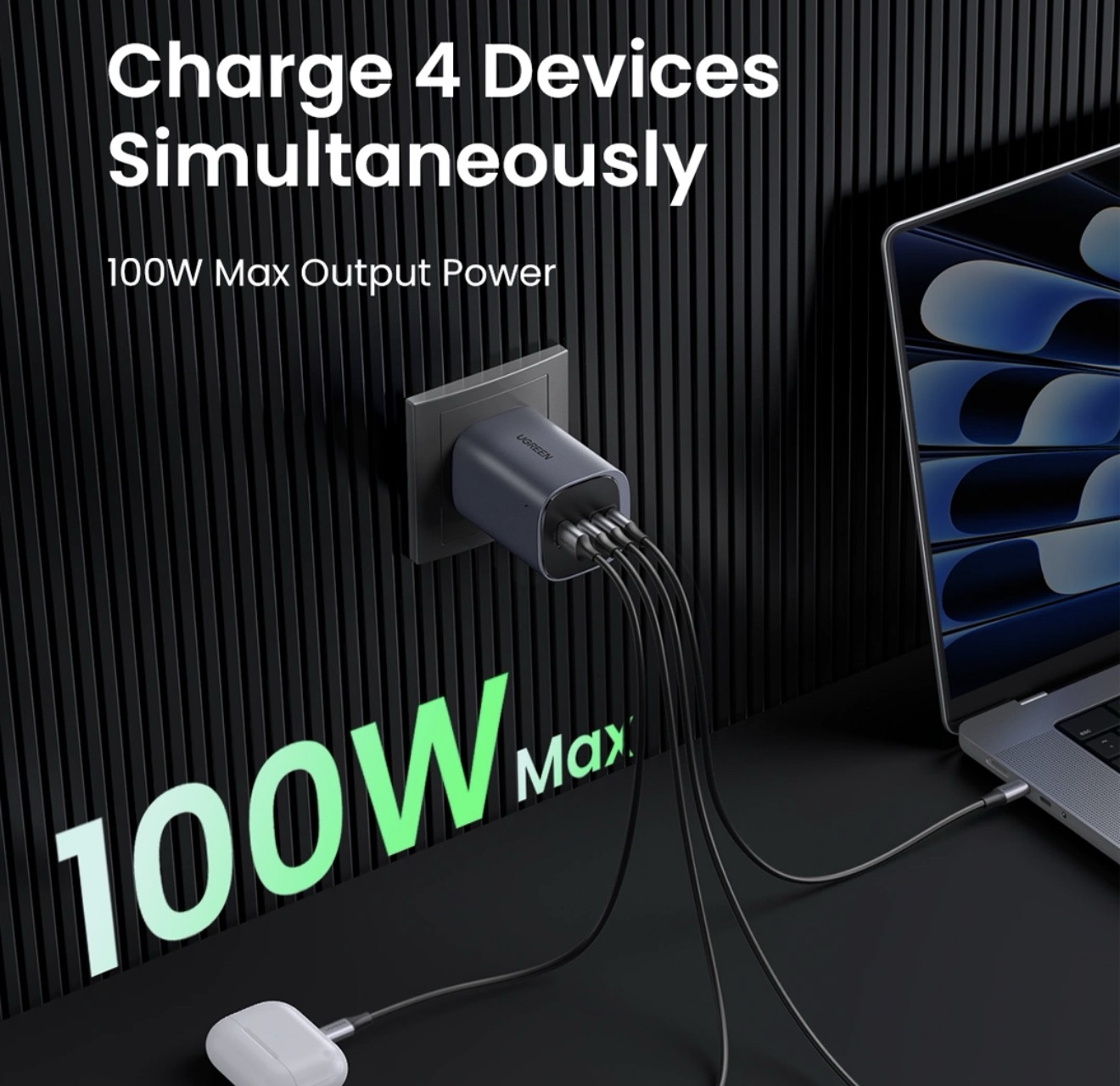 UGREEN 100W 4-Port Nexode S GaN Fast Charger UK - Image 8