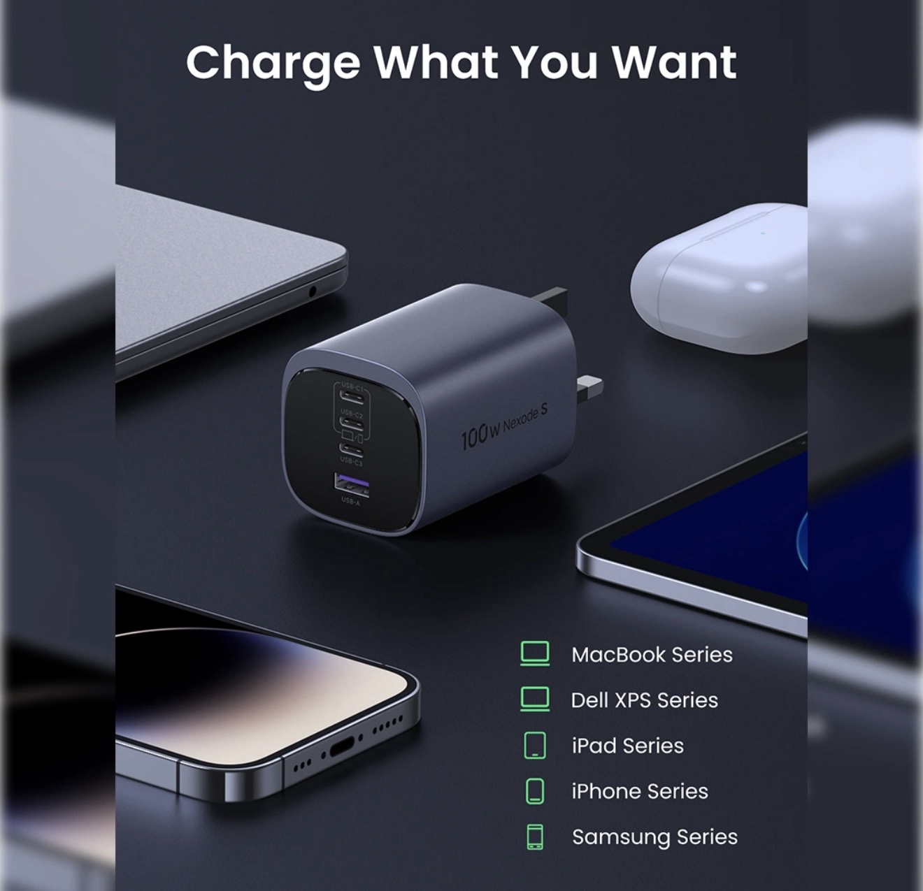 UGREEN 100W 4-Port Nexode S GaN Fast Charger UK - Image 5