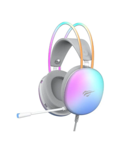 HAVIT H2037d RGB gaming headset with adaptive suspension headbeam and dynamic LED illumination