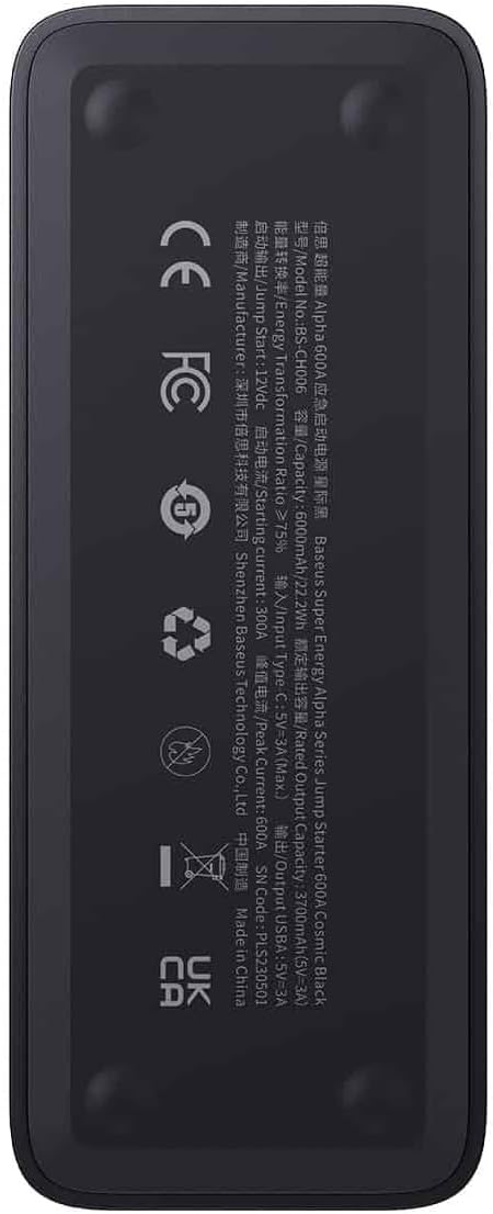 Baseus Super Energy Alpha Series Jump Starter 600A - Image 4