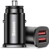 Baseus Square Metal Quick Charge Car Charger, 30W