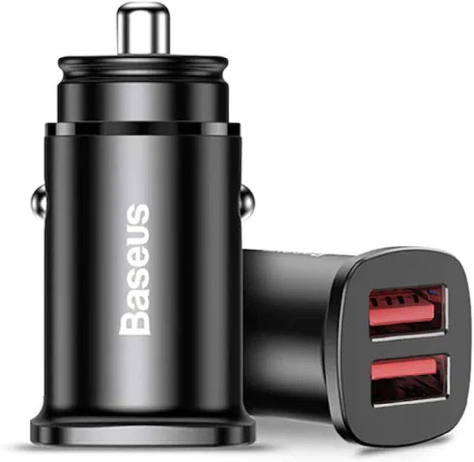 Baseus Square Metal Quick Charge Car Charger, 30W