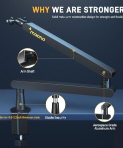Maono BA92 Low Profile Microphone Boom Arm Stand - Image 5