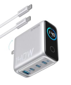 Anker 140W 4-Port GaN Charger with Smart HD Display (PD 3.1)