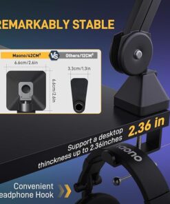 Maono BA37 Microphone Boom Arm Stand - Image 4