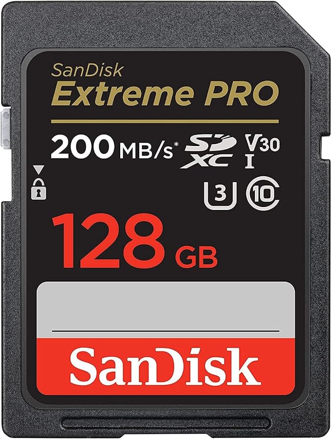 SanDisk 128GB 200MBPS Extreme PRO UHS-I SDXC Memory Card