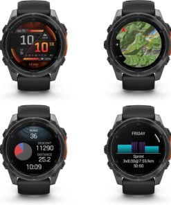 Garmin fenix 8 51mm Slate Gray with Black Silicone Band - Image 2