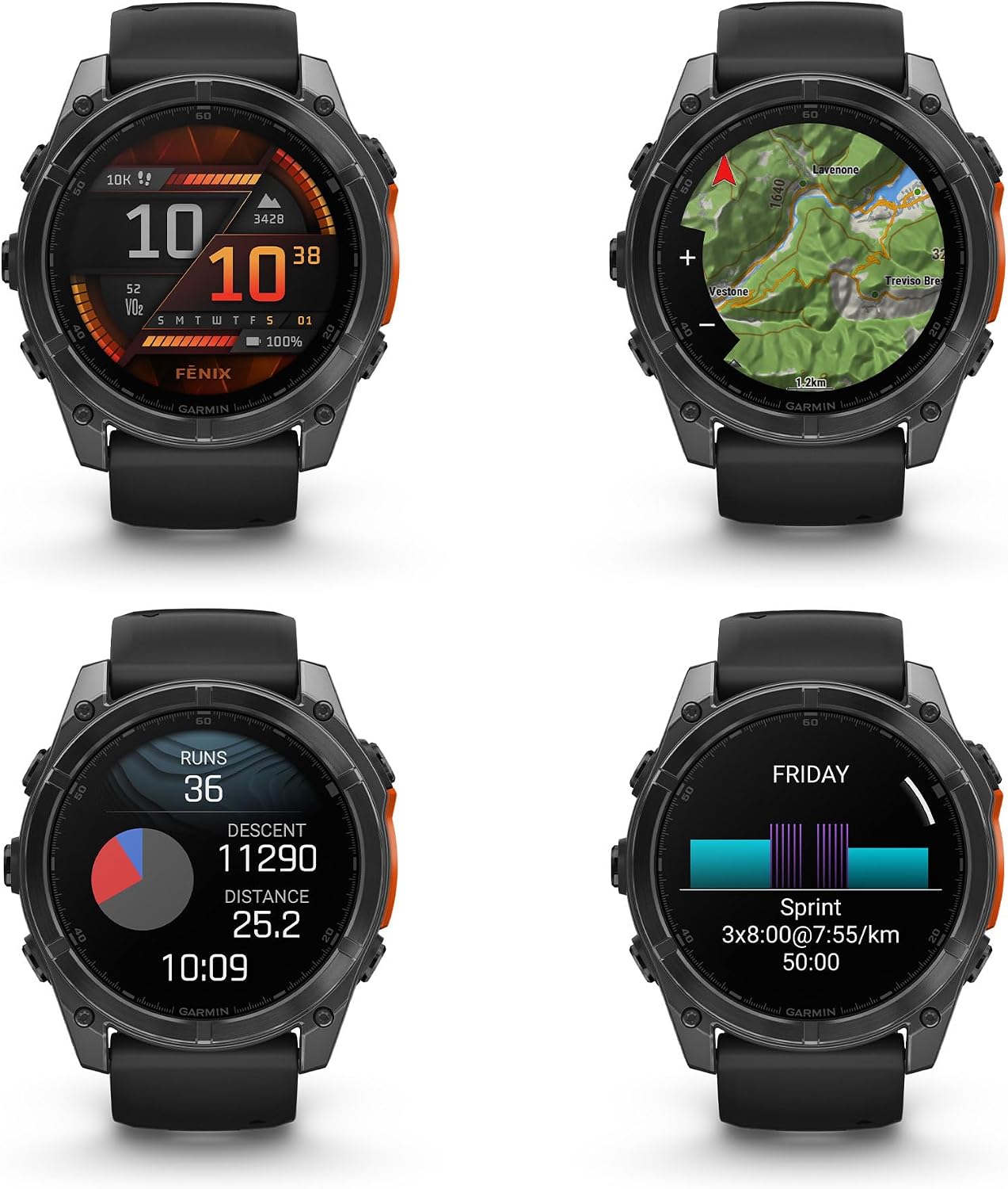 Garmin fenix 8 51mm Slate Gray with Black Silicone Band - Image 2