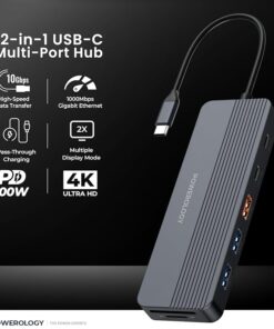 Powerology 12in1 USB-C Hub HDMI - Image 2