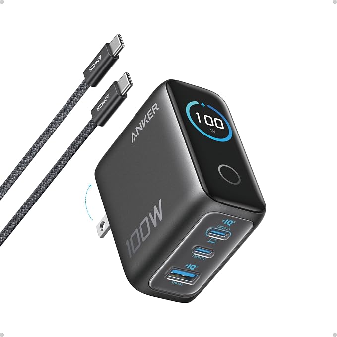 Anker 100W 3-Port GaN Charger with Smart Display - Image 3