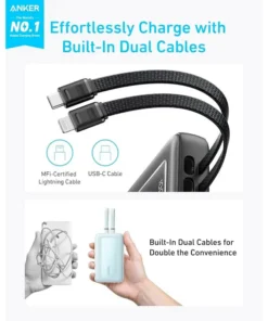 Anker Zolo Power Bank (10K, 30W, Built-In USB-C and Lightning Cable) - Image 2
