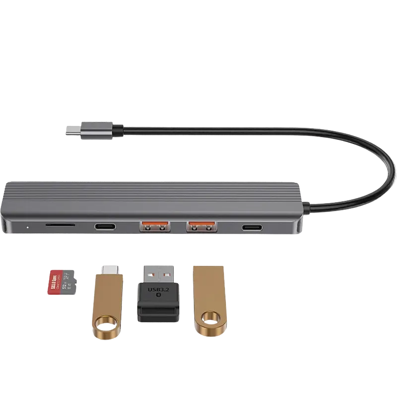 Powerology 6-in-1 Slim USB-C Hub - Image 2