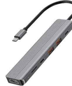 Powerology 6-in-1 Slim USB-C Hub