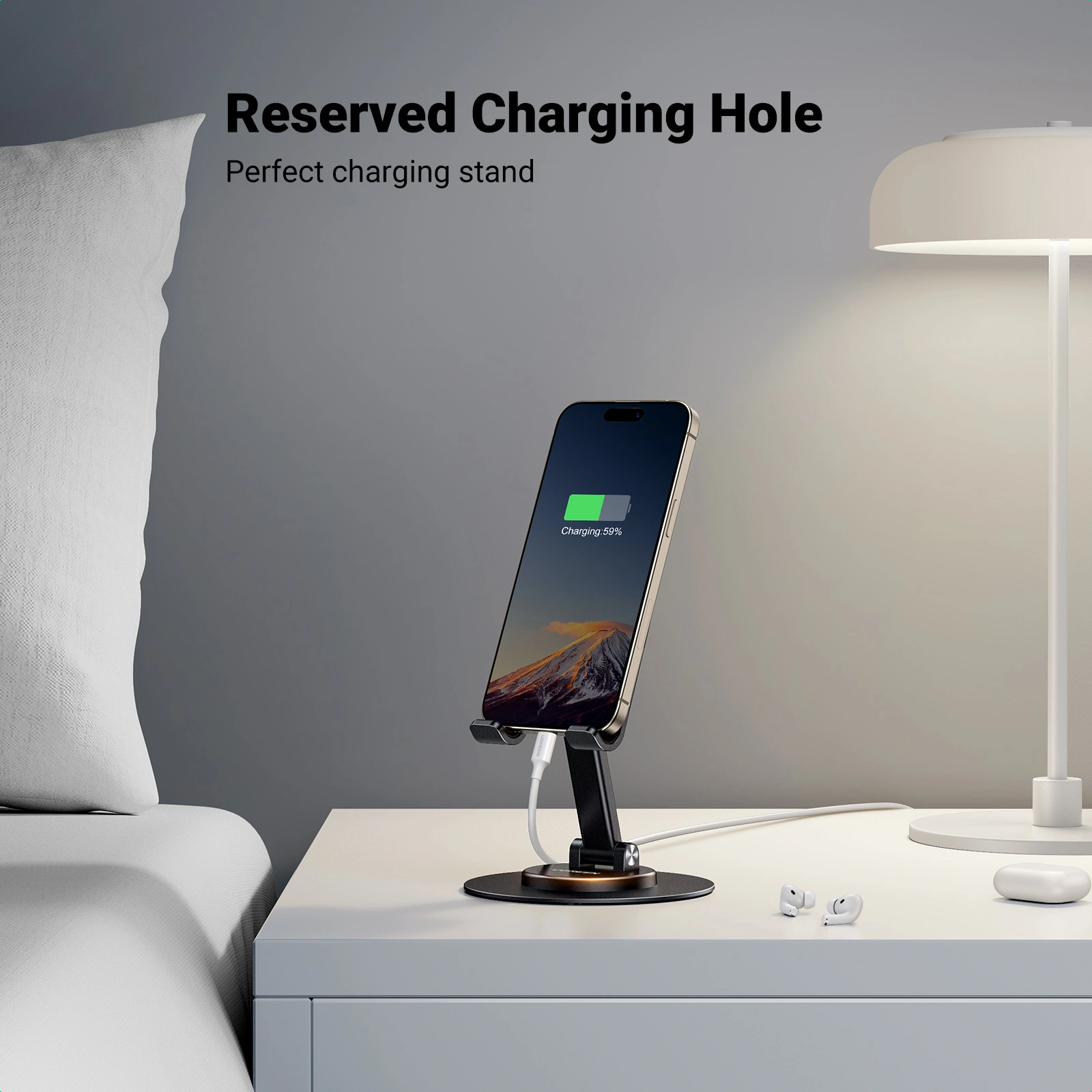 UGREEN 360 Rotating And Folding Phone Stand – LP805 - Image 4