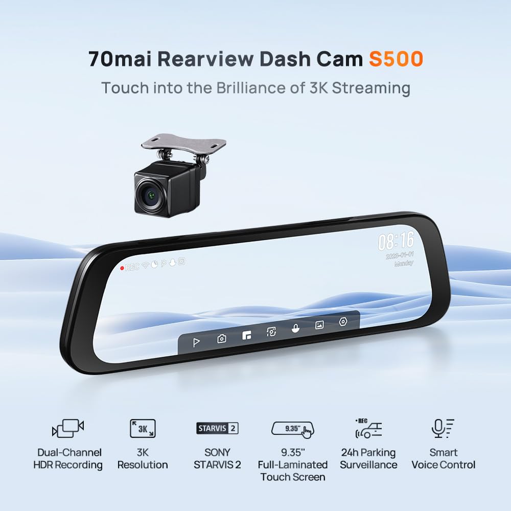 70mai Rearview Dash Cam S500 Set Starvis 2 - Image 2