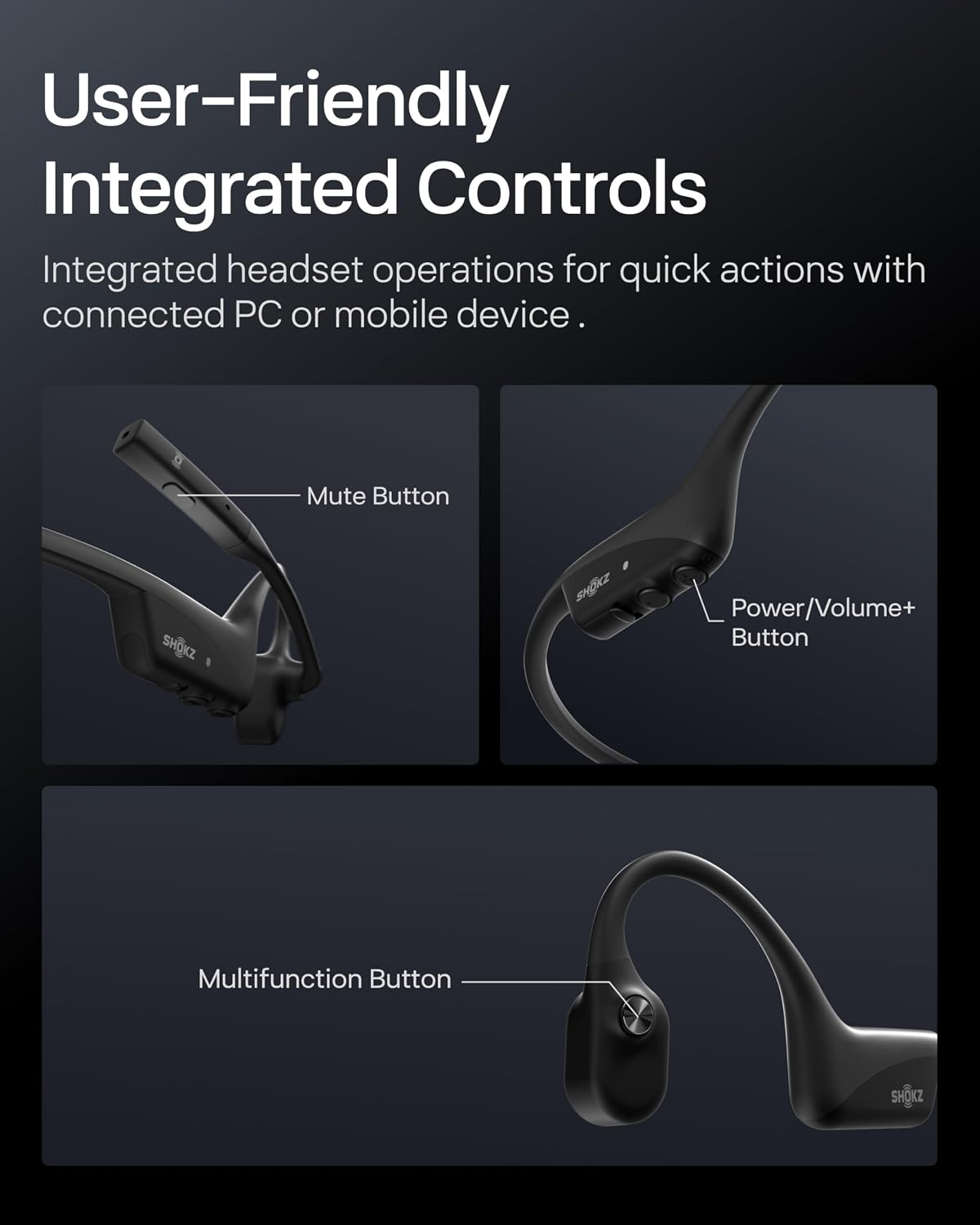 SHOKZ OpenComm2 Open-Ear Bluetooth Headset - Image 2